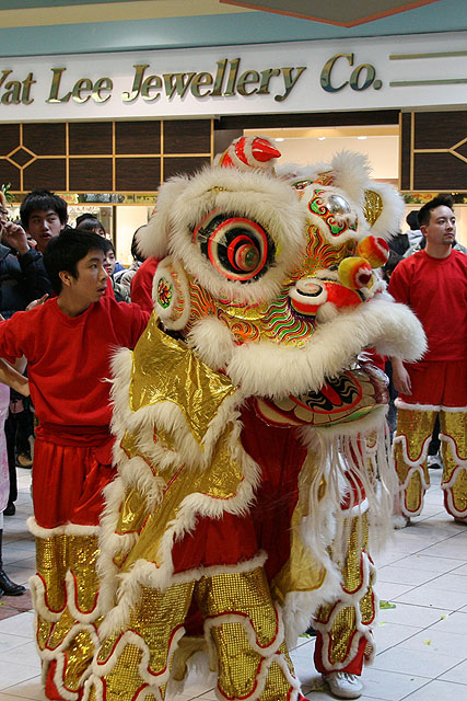 Lion dancers